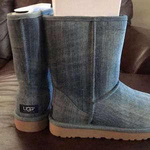 Brand New! Short classic denim washed Ugg boots